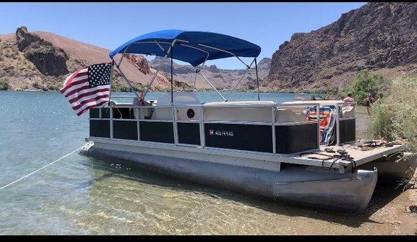 Rental Pontoon Boat (we brought our )