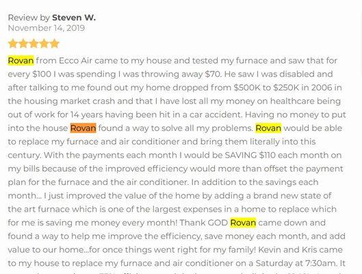 Rovan S. (the positive review below was submitted by an employee)