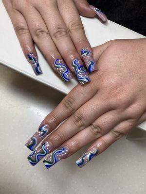 Custom acrylic full set by Cici