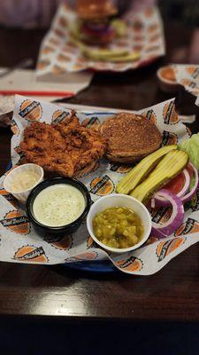 Make your own burger buttermilk fried chicken