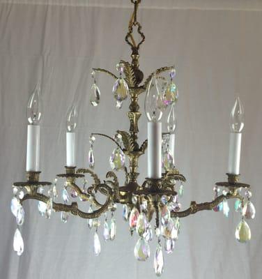 Antique crystal chandeliers