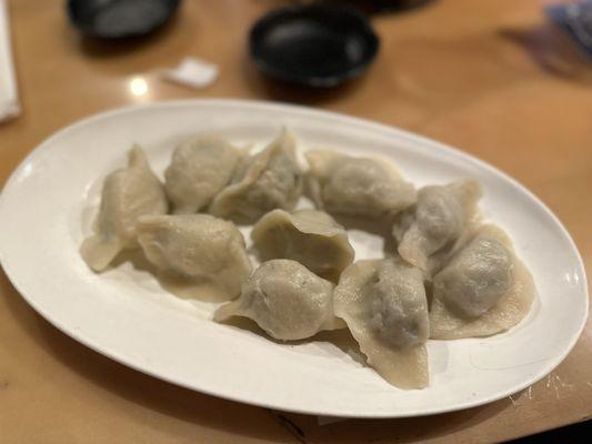 Pork and Pork & Chive Dumplings (Boiled) (10)