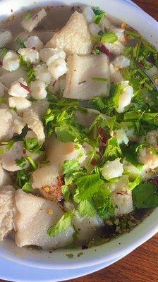 White Menudo with cilantro