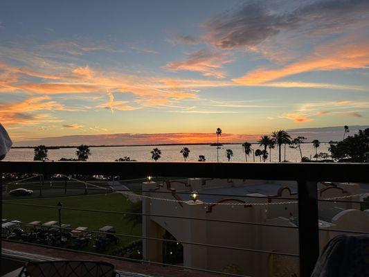 Sunset at Fenway hotel Hi Fi rooftop bar