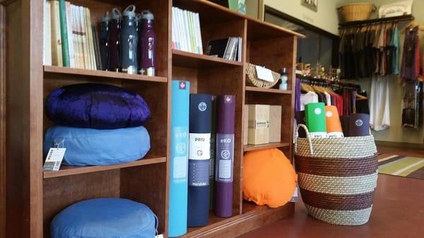 Delta Groove Yoga's Boutique carries many items for Yogis. Get your Mat, Meditation Cushion, or Yoga inspired clothing here!