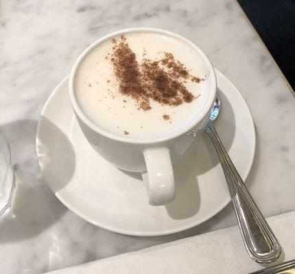 Good chai latte with chocolate