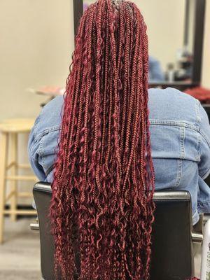 Boho Knotless braids