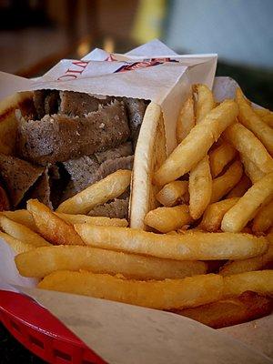 Gyro and fries