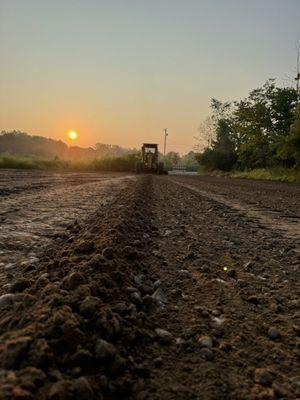 EARLY MORNING PARKING LOT GRADING