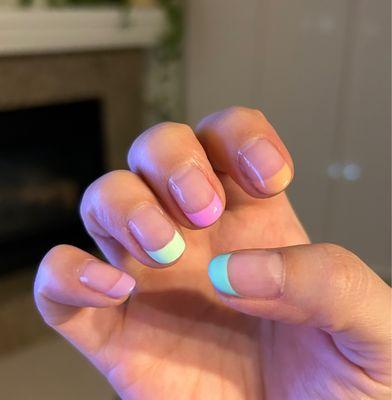 multi-color gel french tip ($58)