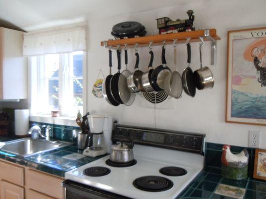 Fully equipped kitchen for dining "at home."