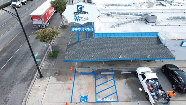 Handicap stall created in Burbank ca today