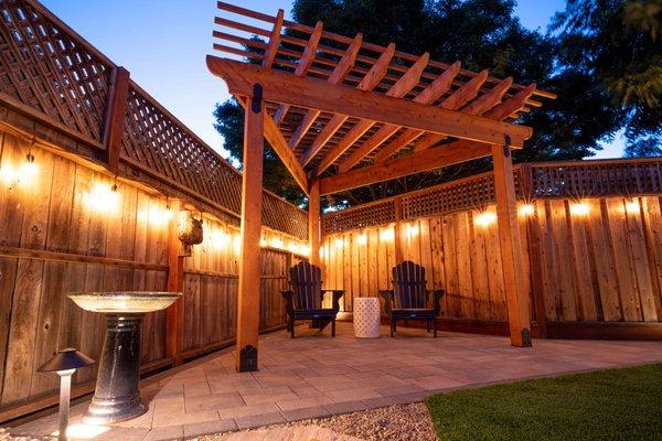 Pergola and pavers