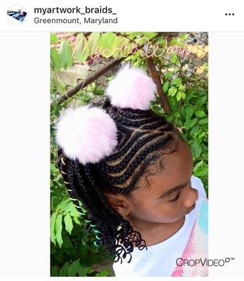 Kids ponytails with curly ends #kids #ponytails #curls