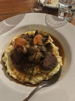 Beef Bourguignon was delicious and so tender!