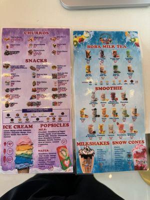 Full menu