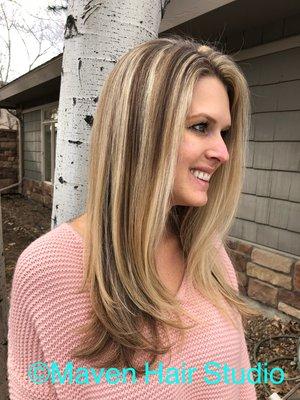 Haircut and color by stylist Beth Vogel