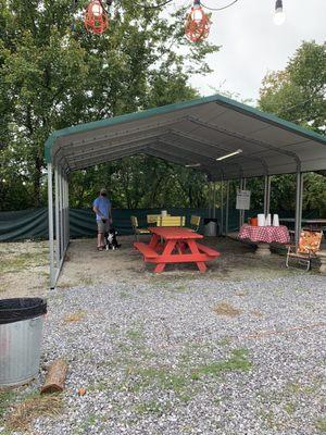 Outdoor dining area