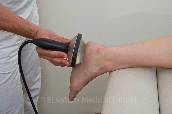 Treating Plantar Fasciitis.  Clients report at least 20 to 30% better within three days of first treatment.  No surgery or insoles!