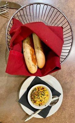 Fresh Bread Sticks and seasoned oil