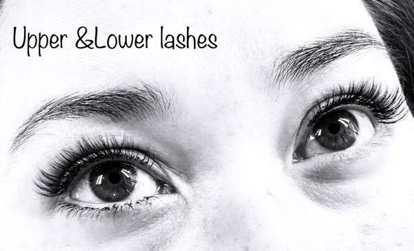 top and bottom lash extensions