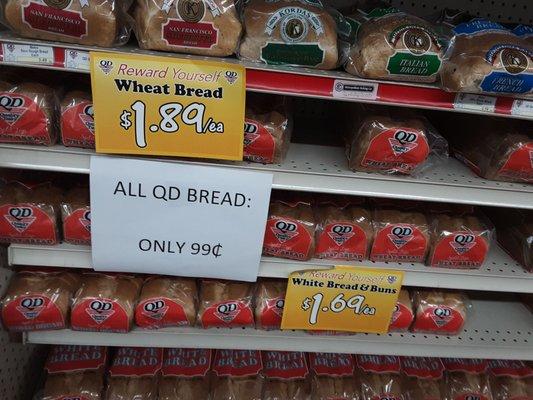 QD bread currently 99 cents!