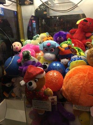 I have literally played this claw machine on two occasions , spending a grand total of $68.00 with NOTHING! It is a scam!