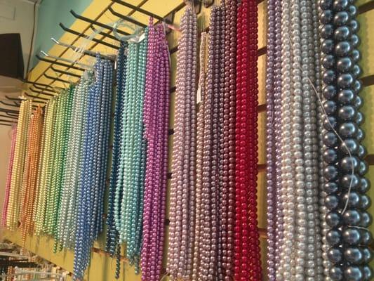 A huge selection of glass pearls!