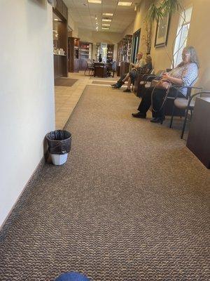 Eyeglasses and waiting area