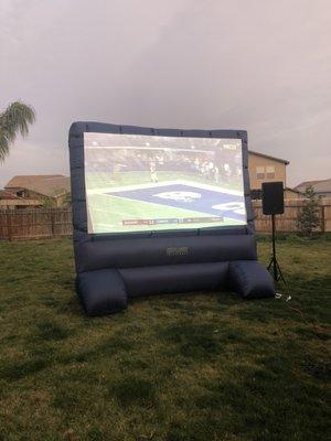 20FT by 20FT movie screen with audio