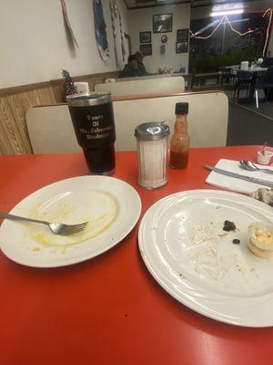 All gone!  So happily sated after this Cathy' s Diner feast.