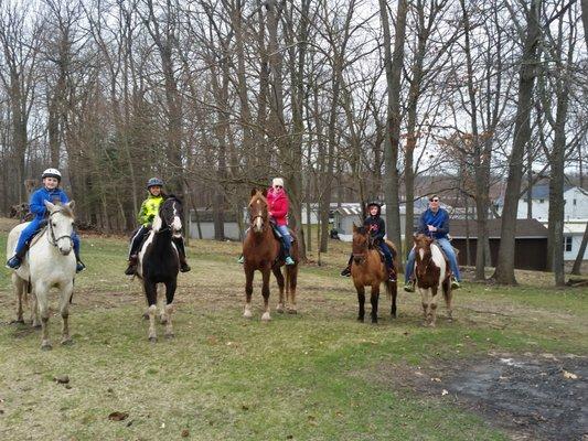 Family enjoying a nice trail ride!