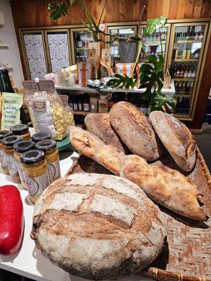 Store with bread, sausage, etc.