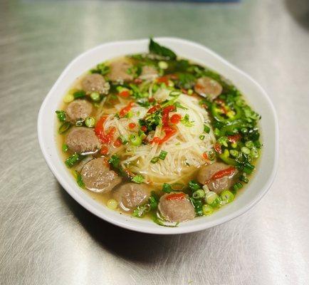 N3. Beef balls Noodle Soup - Pho Bo Vien