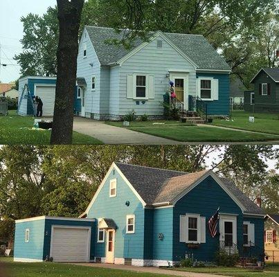 Before and After photo exterior painting