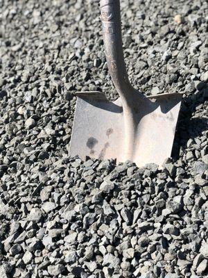 3/4 Minus Black Basalt is the most popular type of gravel that we sell in our yard. It is commonly used for driveways and pot holes.