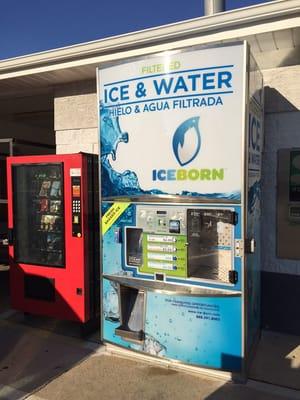 "Car care" & "ICE & WATER" vending machines are conveniently available 24-hours