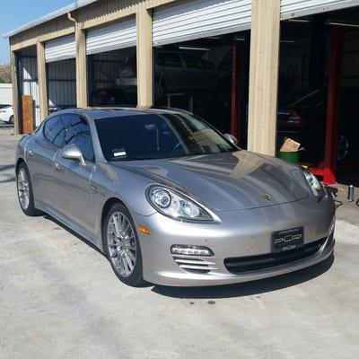 Porsche Panameria in for service