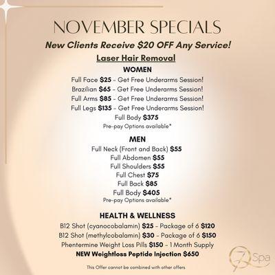 November Specials