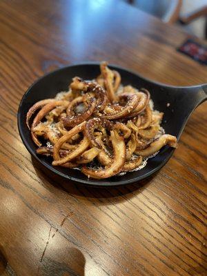 Fried squid tentacles