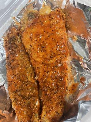 Hot lemon pepper fried fish