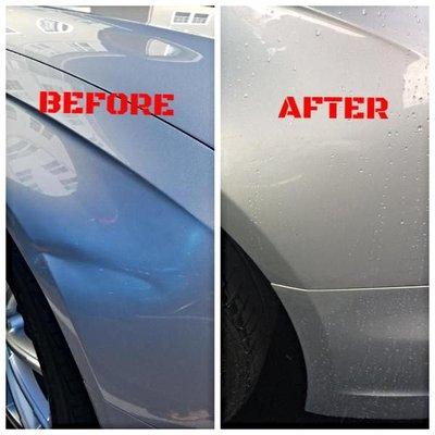 Audi S4 dent in the front fender