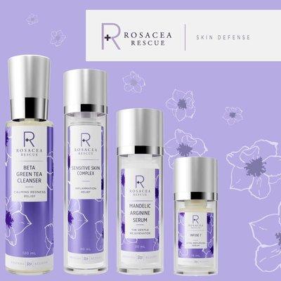 Rhonda Allison Rosacea Rescue is designed to calm, sooth and hydrate sensitive/inflamed skins.