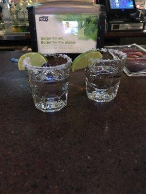 Tequila shots $7 each