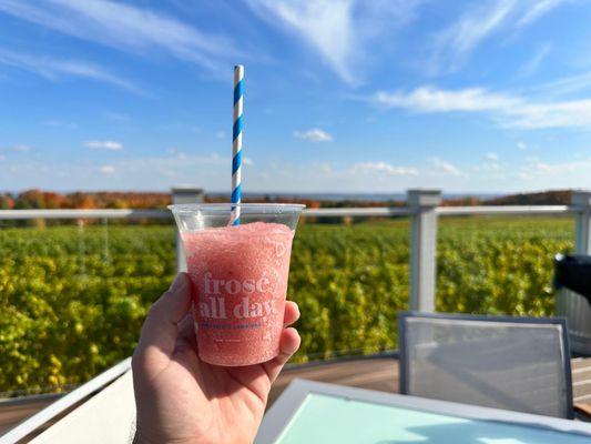 Frose with bubbly topper.