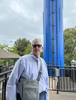 Bryan, waiting for the SKY TOWER RIDE.