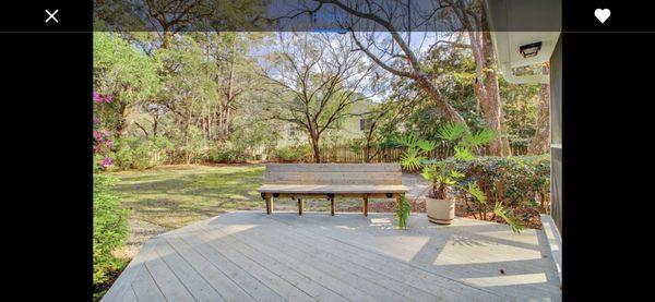 Back deck before Landis cleaned up.