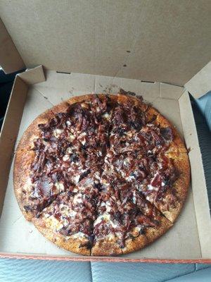 New BBQ and Bacon pizza