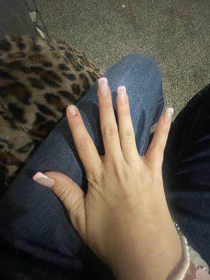 My other hand a week after my nails were done