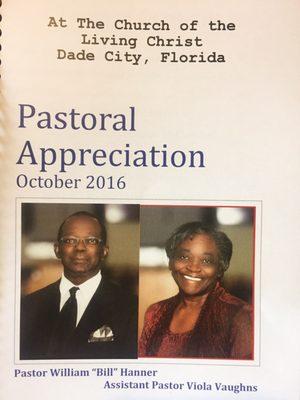 Our Pastors: William Hanner, Senior Pastor Viola Vaughns, Asst Pastor